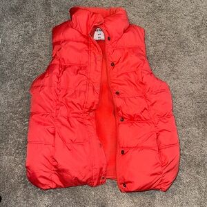 Old Navy Bright Orange Puffer Vest